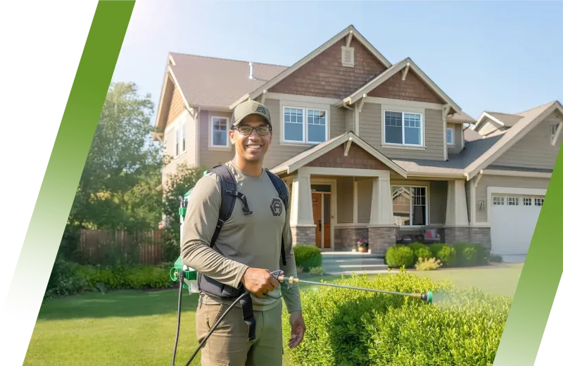 Technician with Sprayer